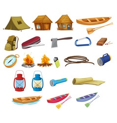 Camping set vector image