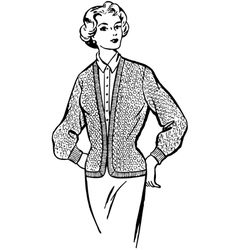 Beautiful fashionable girl vector image