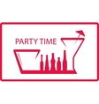 Bottle wineglass - party symbol vector image
