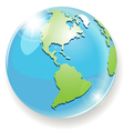 Transparent blue globe vector image