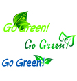 Go green symbols vector image