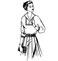 Beautiful fashionable girl vector image