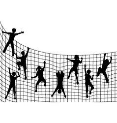 Climbing kids vector image