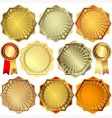 Gold silver and bronze awards vector image