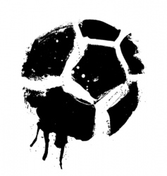 Grunge soccer ball vector image