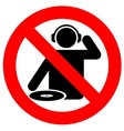 No dj zone vector image