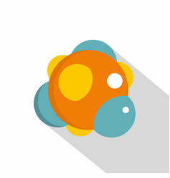 Group of atoms forming molecule icon flat style Group of atoms forming molecule icon flat style vector image