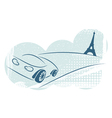 Car effel tower vector image