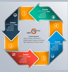 Abstract 3d paper infographics Abstract 3d paper infographics vector image