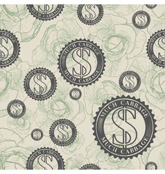 Pattern with symbols of money vector image