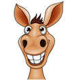Smiling donkey head vector image