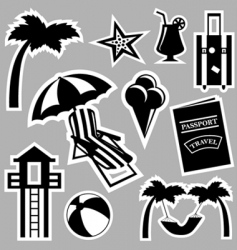 Travel icons vector image