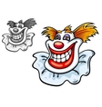 Old circus clown vector image
