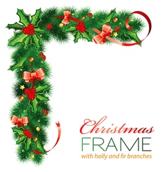 Christmas frame vector image
