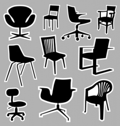 Chair icons vector image