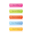 Glossy Shopping Cart buttons vector image