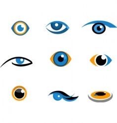 Eye icons and logos vector image