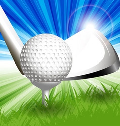 Gold club tee-off vector image