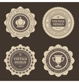 Vintage labels set vector image