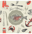Seafood Fish Pattern vector image