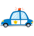 Police car cartoon vector image
