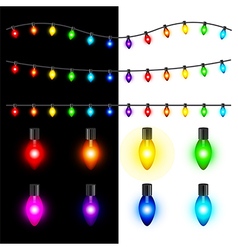 Christmas lights set vector image