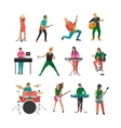 Set of rock musicians and singers Music vector image