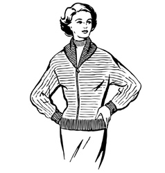 Beautiful fashionable girl vector image