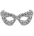 Silhouette masks as the flower pattern and ornamen vector image