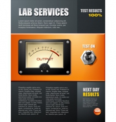 Lab service brochure vector image