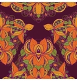 Seamless exotic flower pattern in vector image
