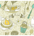 Vintage Tea Time Pattern vector image