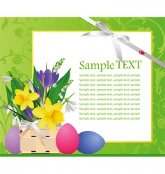Easter green text vector image