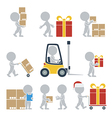 Flat people shipping vector image