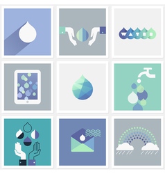 Drops of water - Set of design elements vector image