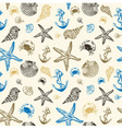 Seashells Pattern Background vector image