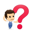 Funny cartoon mechanic vector image
