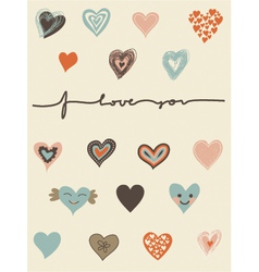 Love Heart Pattern vector image