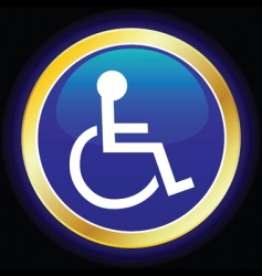 Wheelchair symbol vector image