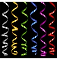 Holiday serpentine ribbons set Holiday serpentine ribbons set vector image