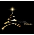 Merry Christmas tree greeting card Paper design vector image