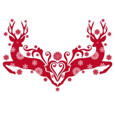 Christmas deers vector image
