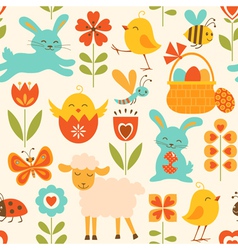 Cute Easter pattern vector image