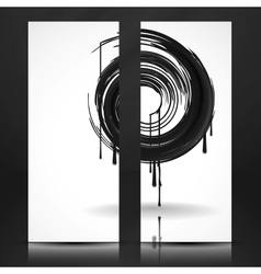 Black Paint Splashes Circle vector image