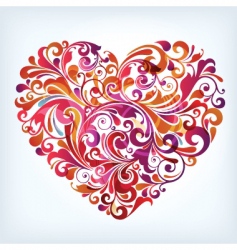 Floral heart vector image