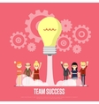Team success banner with business peole Team success banner with business peole vector image