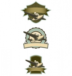Airplane labels vector image