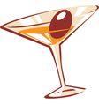 Cocktail glass vector image
