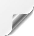 White page corner vector image