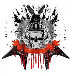 Skull with crown vector image